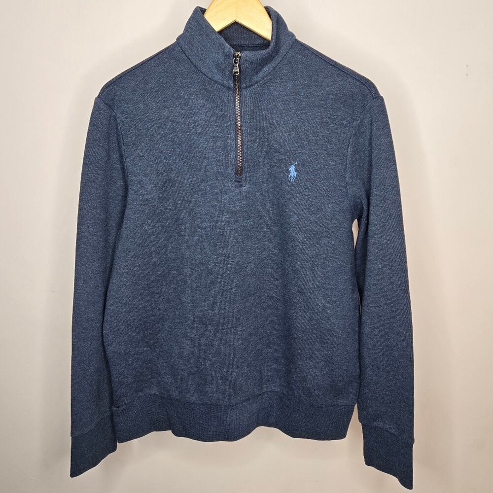 Polo Ralph Lauren Navy Long Sleeve ¼ Zip Pullover Men's Size Medium